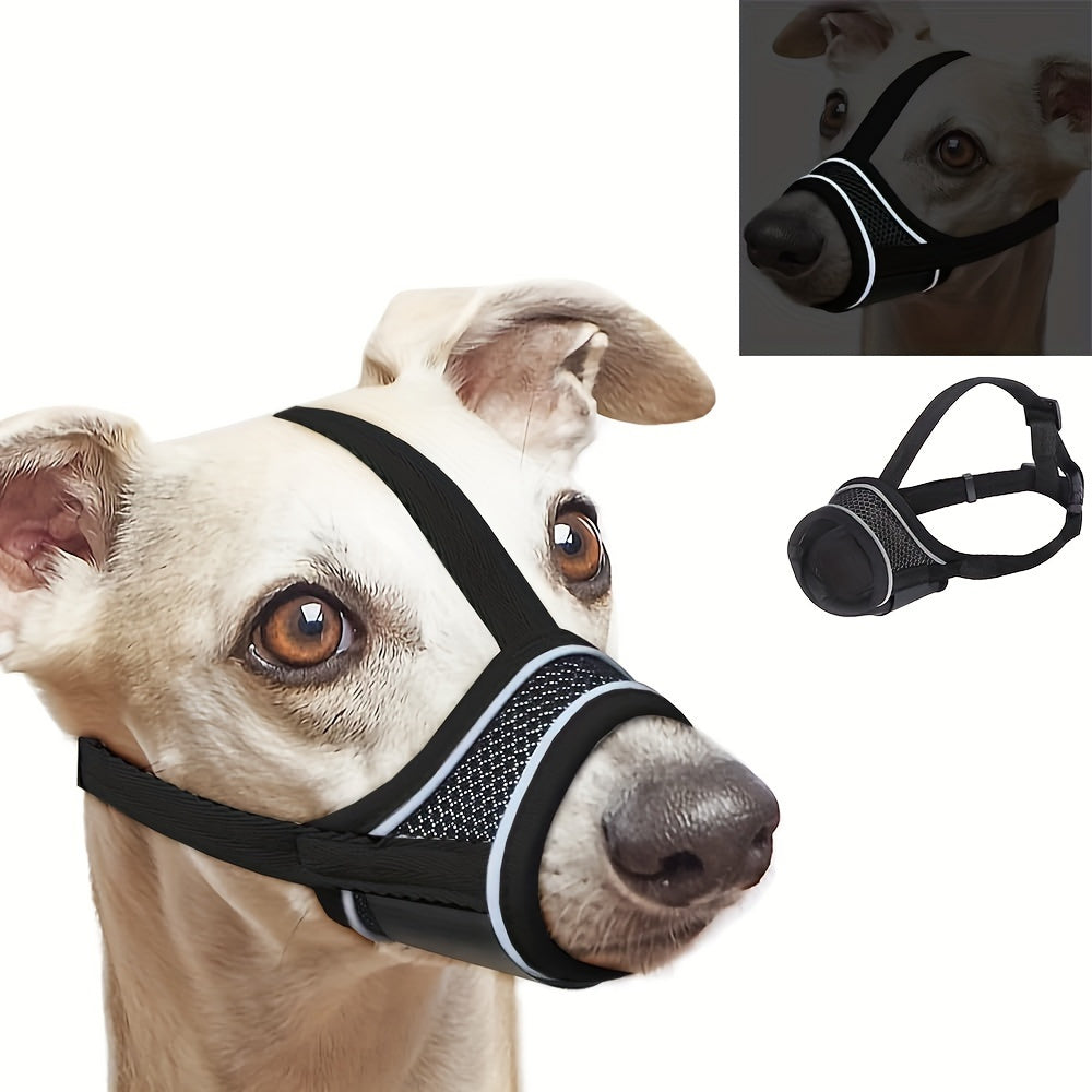 Muselière Réglable en Maille Douce pour Chien