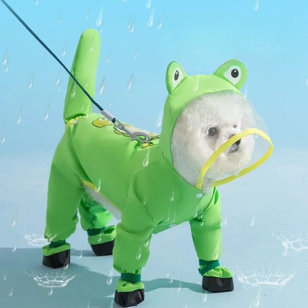 Combinaison Imperméable Intégrale pour Chien avec Protection des Pattes
