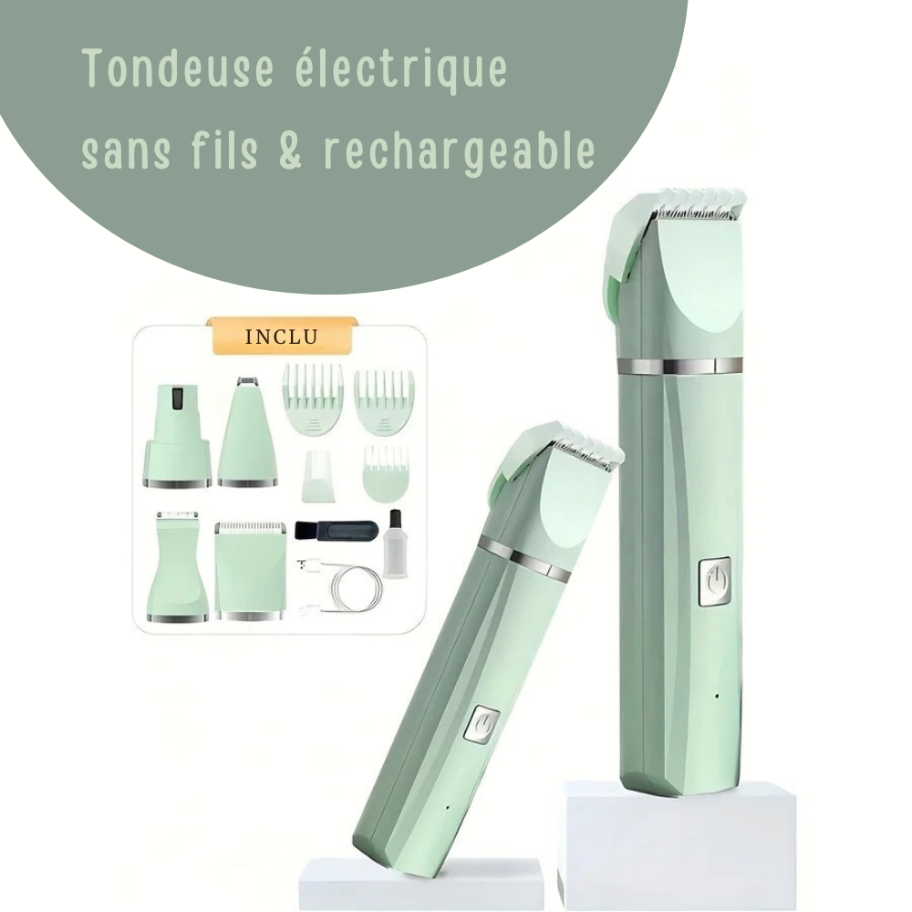 Tondeuse Multi-Têtes Silencieuse pour Chiens et Chats