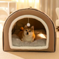 Niche Igloo Transformable 2-en-1 pour chien et chat