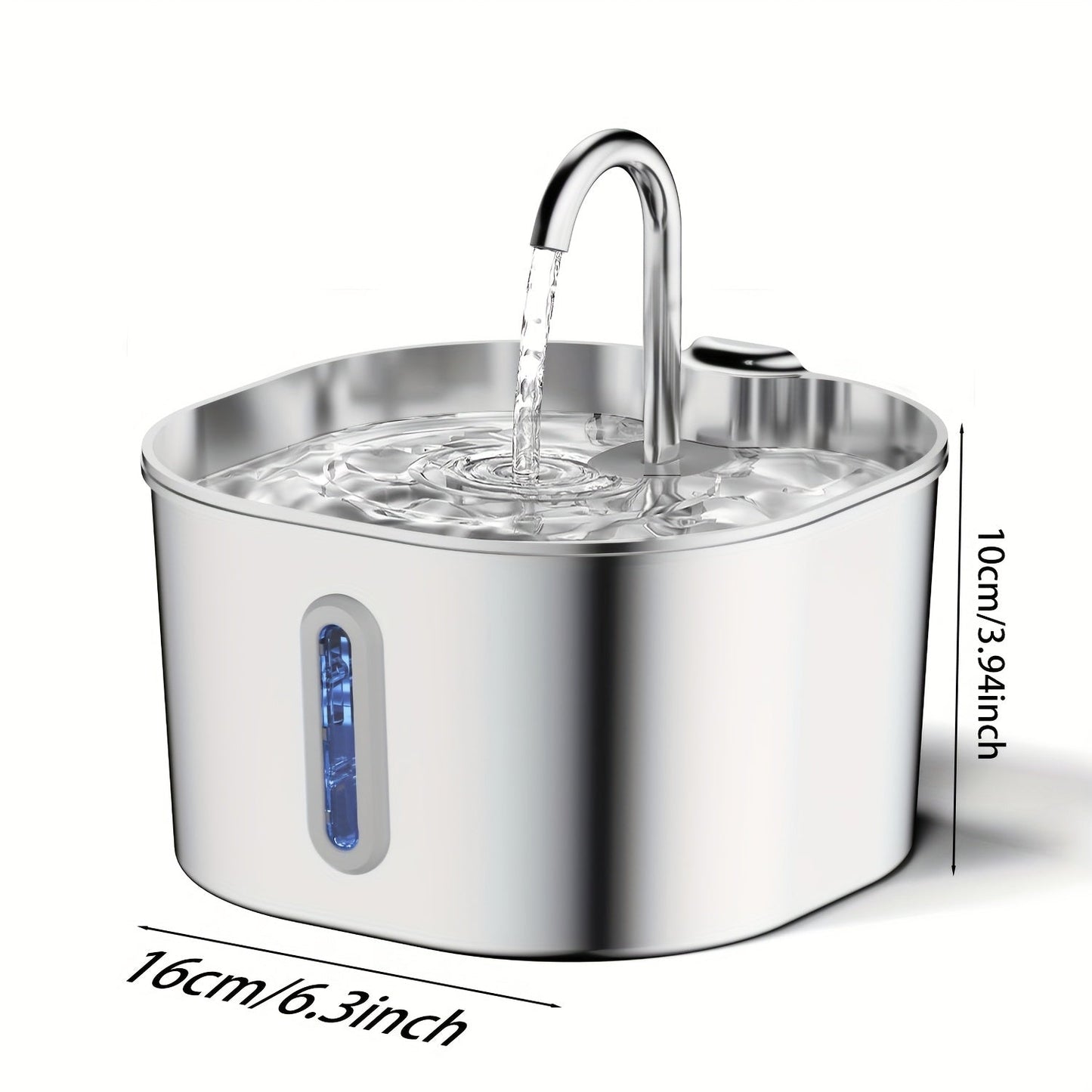 Fontaine 2.2L inox ultra-silencieuse pour chat & petit chien