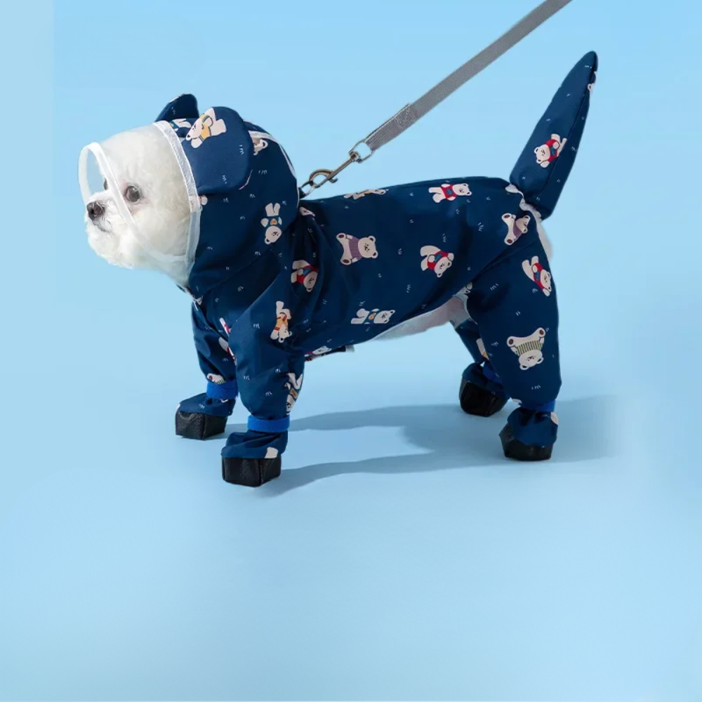 Combinaison Imperméable Intégrale pour Chien avec Protection des Pattes
