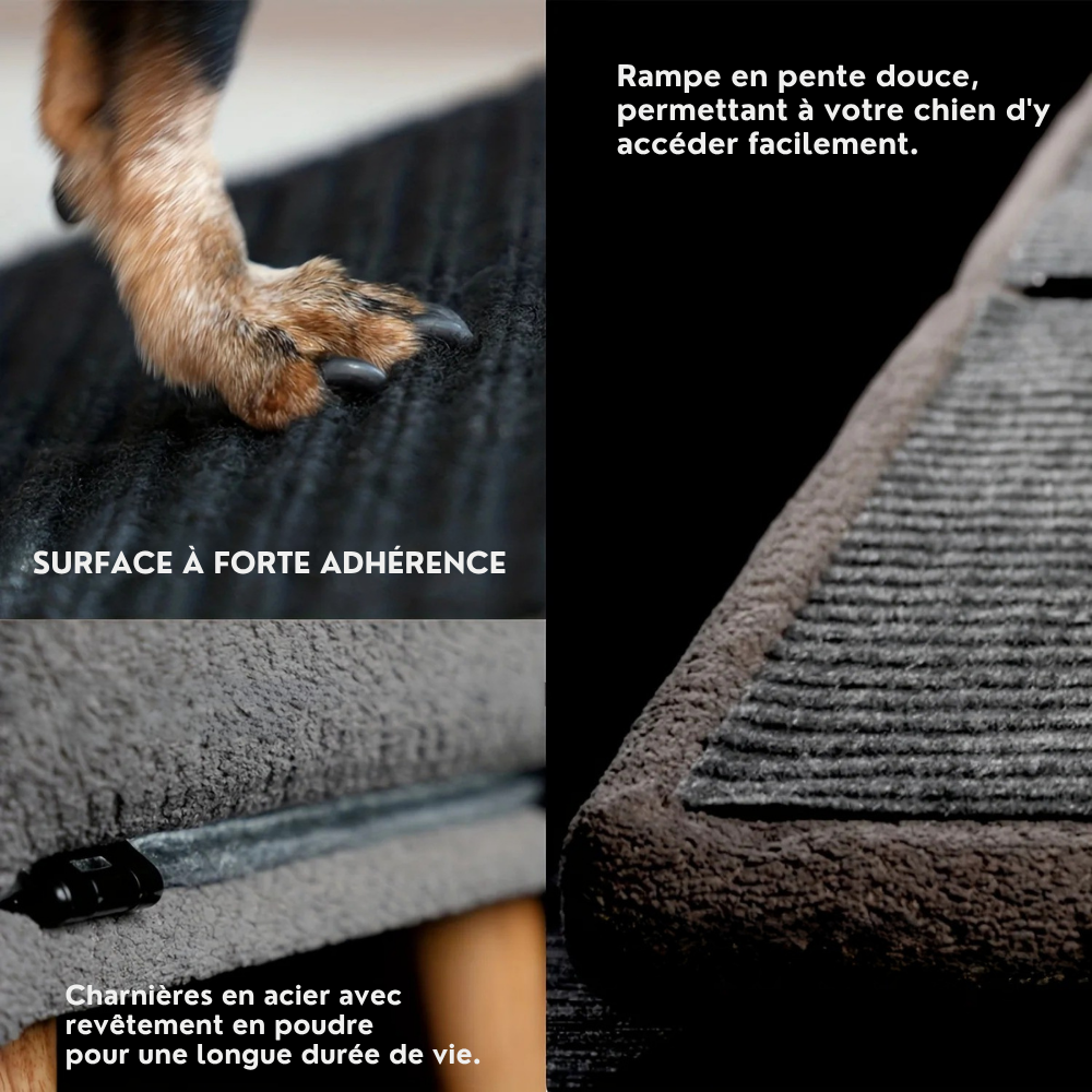 Rampe Repliable pour Chiens avec Revêtement Lavable