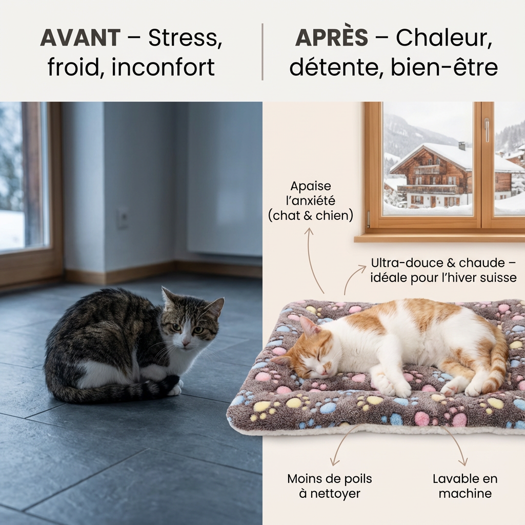 Couverture douillette et apaisante pour chats et chiens
