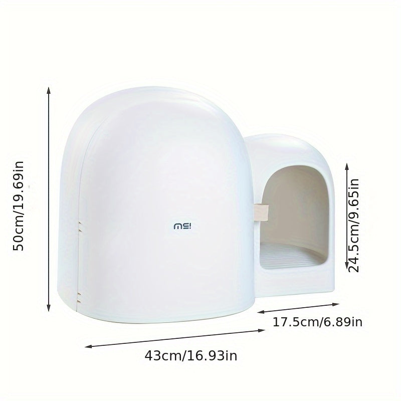 Bac à Litière Fermé avec Tiroir et Allée Anti-Sable