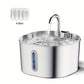 Fontaine 2.2L inox ultra-silencieuse pour chat & petit chien
