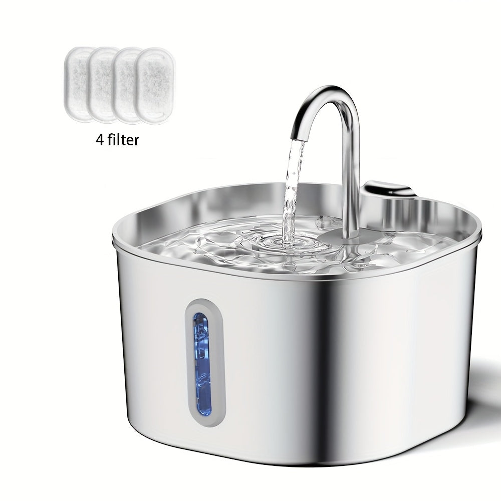 Fontaine 2.2L inox ultra-silencieuse pour chat & petit chien