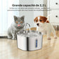 Fontaine 2.2L inox ultra-silencieuse pour chat & petit chien