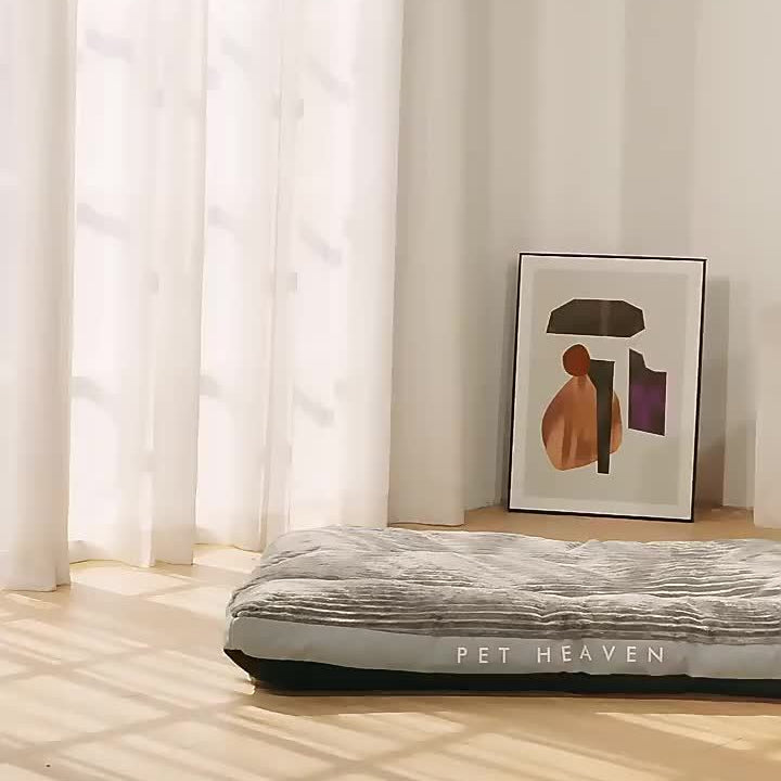 Lit matelas orthopédique à rayures pour Chien toutes saisons