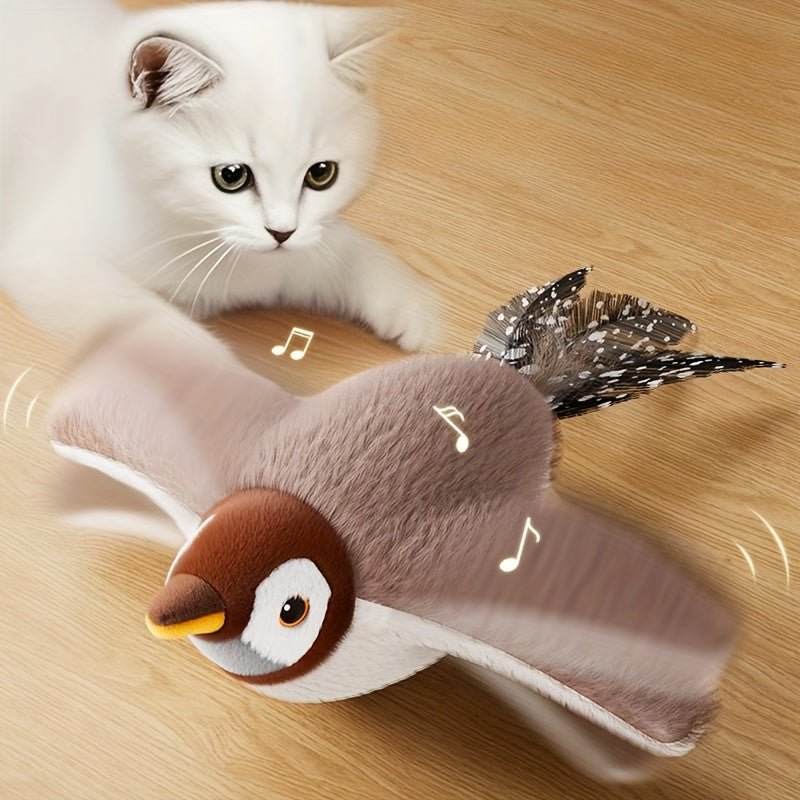 Oiseau Interactif Électrique Rechargeable pour Chat