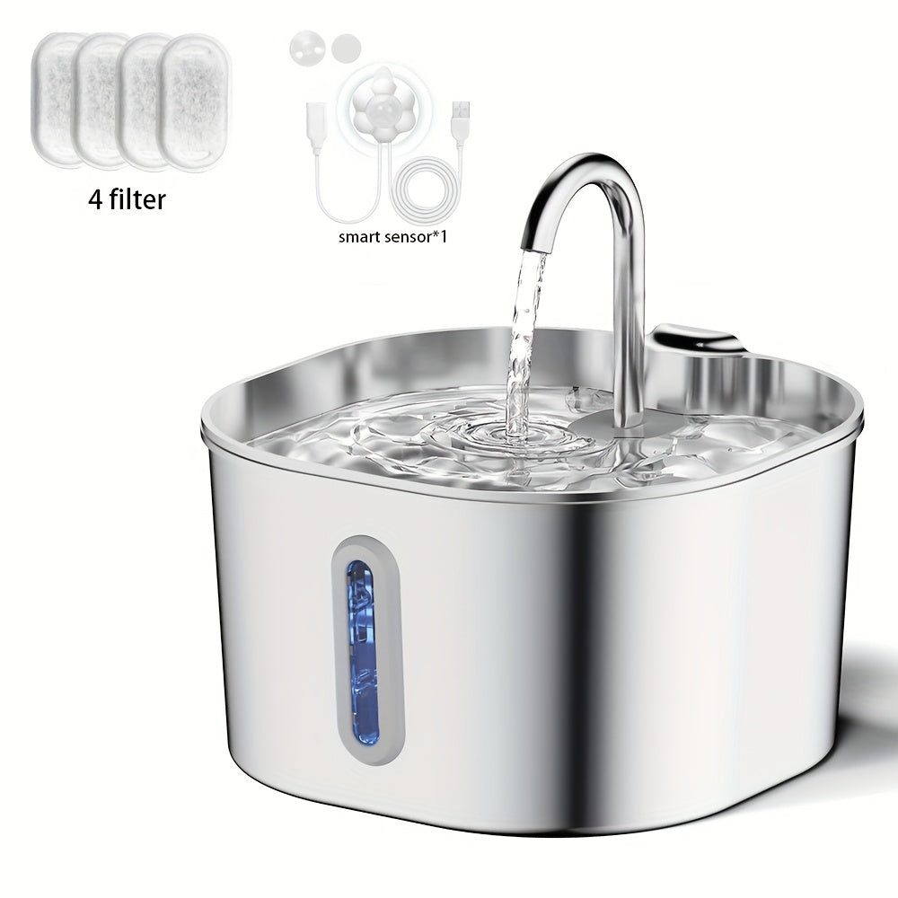 Fontaine 2.2L inox ultra-silencieuse pour chat & petit chien